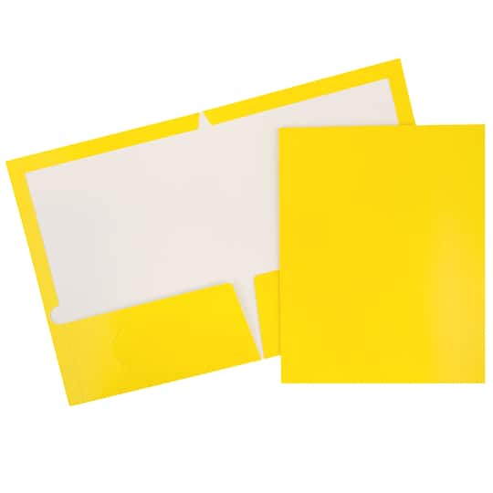 JAM Paper Laminated 2-Pocket Glossy Folders